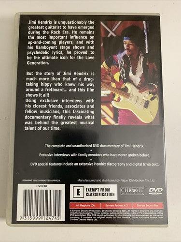 Jimi Hendrix By Those Who Knew Him Best (DVD) Documentary All Regions