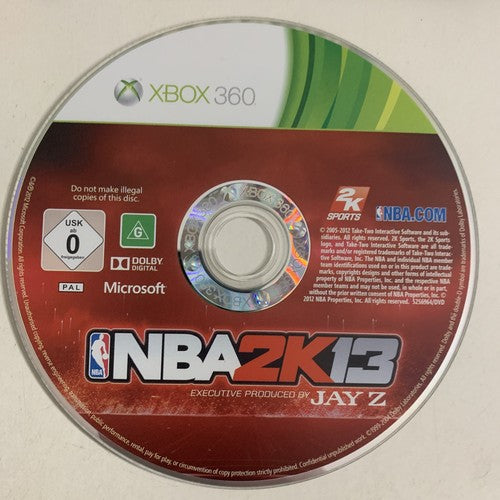 NBA 2K13 Microsoft XBOX 360 PAL NBA Game Complete