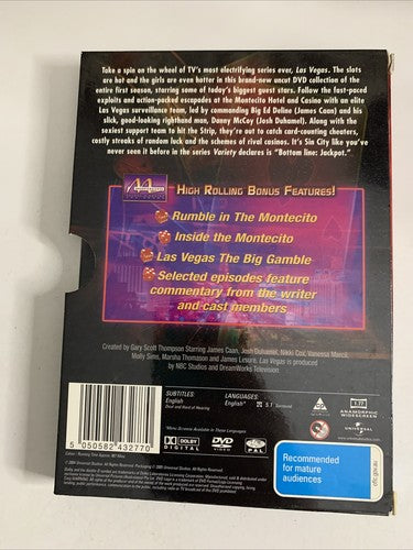 Las Vegas : Season 1 (DVD, 2003, 6-Disc) James Caan Region 4 &2