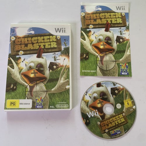 Chicken Blaster Nintendo Wii PAL Shooter Game Complete