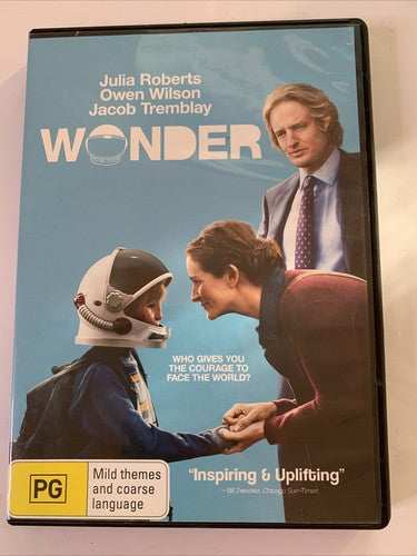Wonder (DVD, 2017) Julia Roberts, Owen Wilson, Jacob Tremblay Region 4 NEW