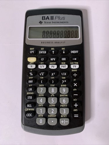 Texas Instruments TI BA II Plus Financial Calculator With Cover