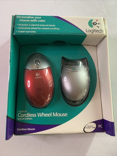Logitech Cordless Wheel Mouse Special Edition Wireless PS/2 *Never Been Used*