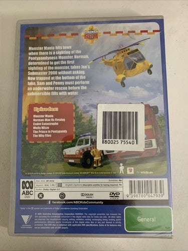 Fireman Sam: Monster Mania (DVD, 2020) ABC Kids Region 4 NEW Sealed