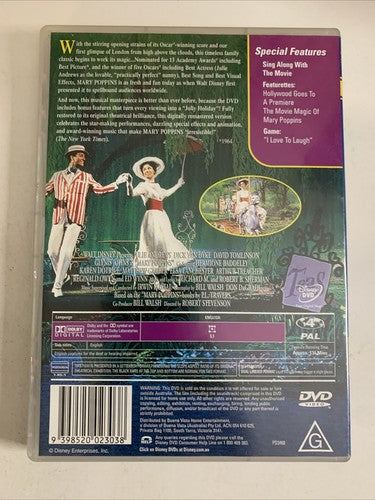 Mary Poppins (DVD, 1964) Dick Van Dyke, Julie Andrews Disney Region 4