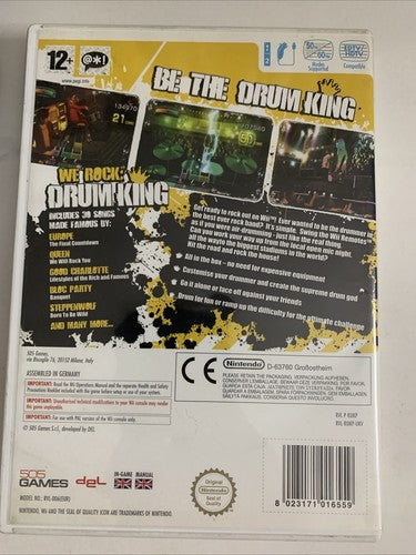 We Rock: Drum King Nintendo Wii 2009 PAL Music Game Complete