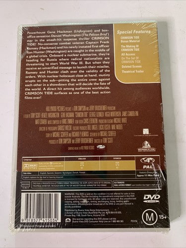 Crimson Tide (DVD, 1995) Gene Hackman, Denzel Washington Region 4 NEW