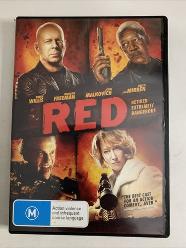 RED (DVD, 2010) Bruce Willis, Helen Mirren, Morgan Freeman Region 4
