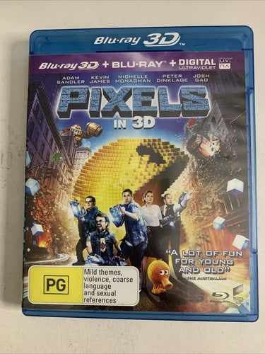 Pixels in 3D (Blu-ray 3D + 2D, 2015, 2-Disc) All Regions