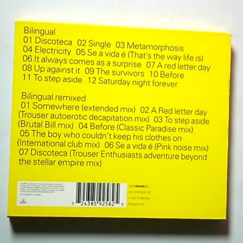 Pet Shop Boys – Bilingual (CD, 1997, 2-Disc) Europe Limited Edition