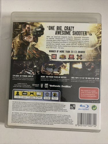 RAGE Sony PlayStation 3 PS3 Game Complete
