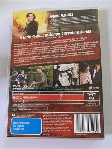 Missing : Season 1 (DVD, 2012, 2-Disc) Ashley Judd, Sean Bean Region 4