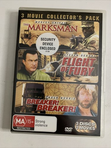 The Marksman / Flight Of Fury / Breaker! Breaker! (DVD, 2008, 3-Discs) Region 4