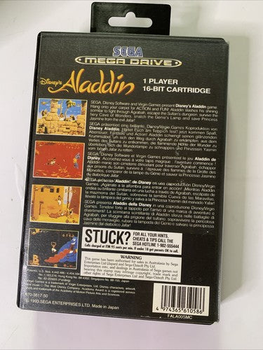 Disney’s Aladdin Sega Mega Drive PAL 1993 Game Complete