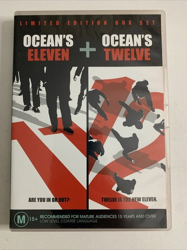Ocean's Eleven / Ocean's Twelve (DVD, 2001, 2-Disc) Brad Pitt, George Clooney