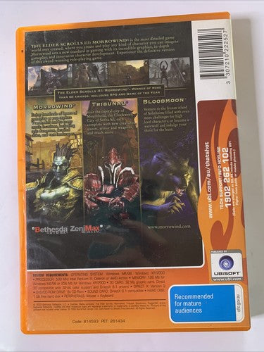 The Elder Scrolls III Morrowind Game Of The Year Edition PC Windows DVD Game