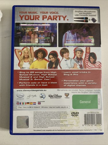 Disney Sing It: High School Musical 3 PS2 Sony PlayStation 2 PAL Karaoke Game
