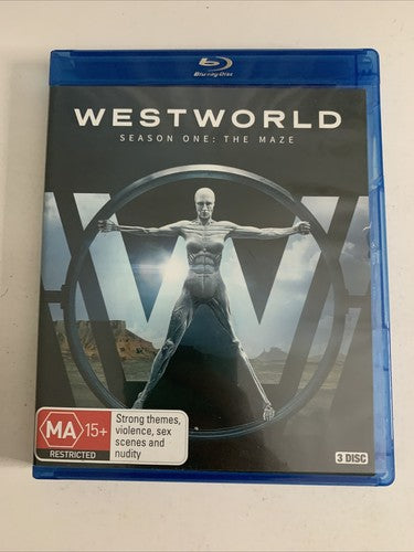 Westworld : Season 1 (Blu-ray, 2016, 3-Disc) Anthony Hopkins, Ed Harris Region B