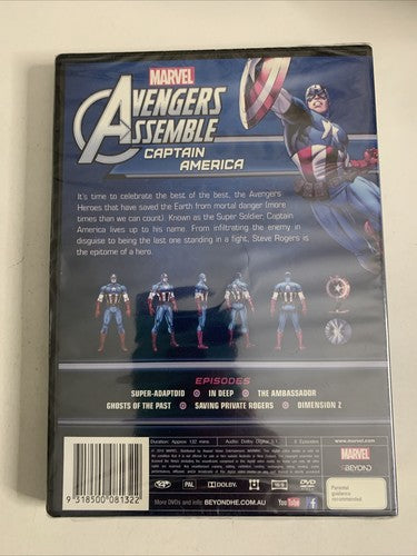 Avengers Assemble: Captain America (DVD, 2019) Animation Region 4 NEW