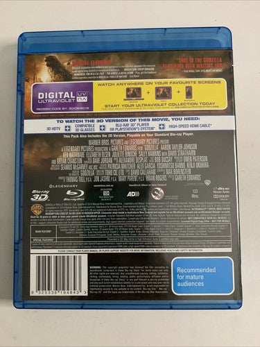 Godzilla 3D (Blu-ray 3D + 2D, 2014, 2-Discs) Region B
