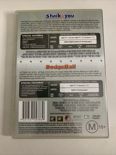Dodgeball / Stuck on You (DVD, 2004, 2-Disc) Matt Damon, Ben Stiller Region 4