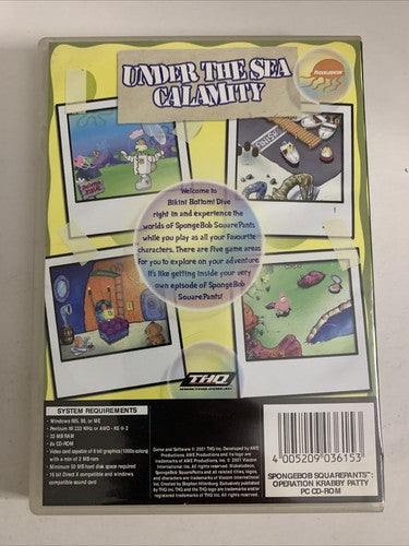 Spongebob Squarepants: Operation Krabby Patty PC Windows CD-ROM Game