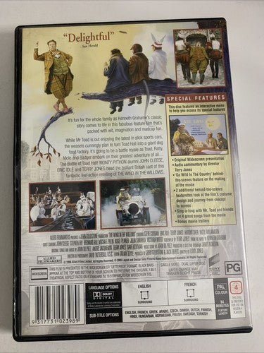 The Wind in the Willows (DVD, 1996) John Cleese, Terry Jones Region 4