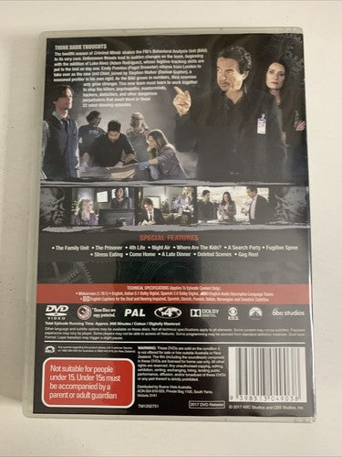 Criminal Minds : Season 12 (DVD, 2017, 5-Disc) Region 4