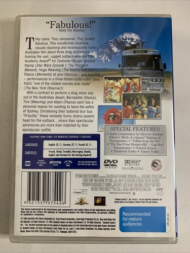 The Adventures of Priscilla: Queen of the Desert (DVD, 1994) Region 4 NEW