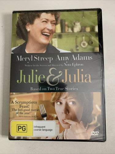 Julie & Julia (DVD, 2009) Amy Adams, Meryl Streep, Stanley Tucci Region 4 NEW