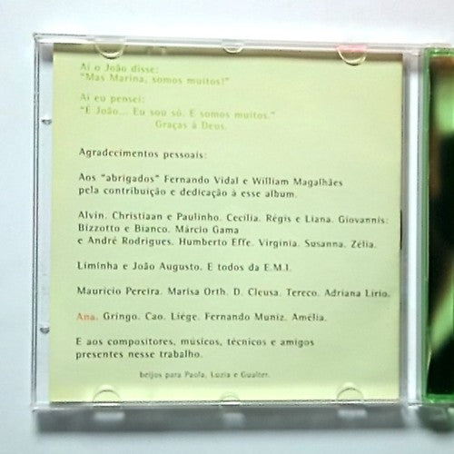 Marina Lima – Abrigo (CD, 1995) Brazil 8362352