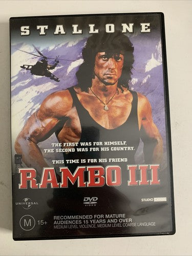 Rambo 3 (DVD, 1988) Sylvester Stallone Region 4