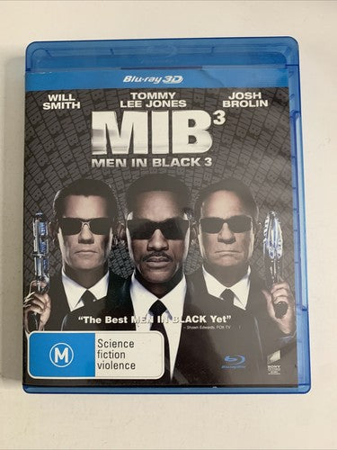 Men in Black 3 (Blu-ray 3D + 2D, 2012, 2-Disc) Will Smith Region B