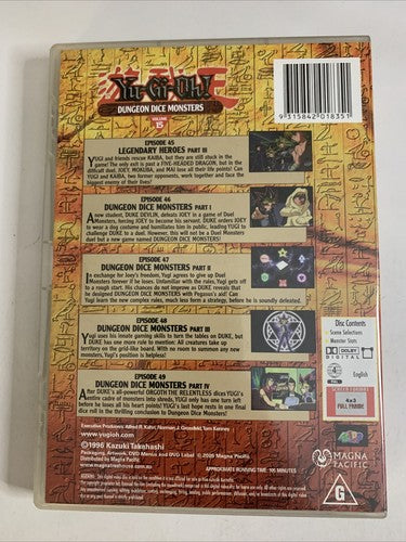 Yu-Gi-Oh! : Dungeon Dice Monsters : Vol 15 (DVD) Anime Region 4