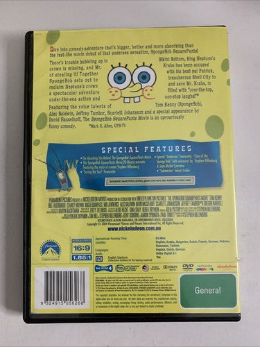 The SpongeBob SquarePants Movie (DVD, 2004) Region 4