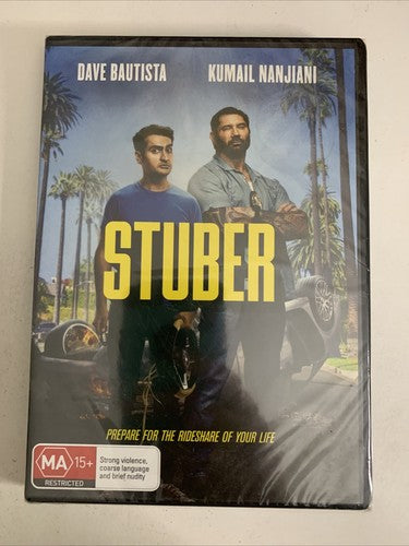 Stuber (DVD, 2019) Dave Bautista, Kumail Nanjiani Region 4 NEW Sealed
