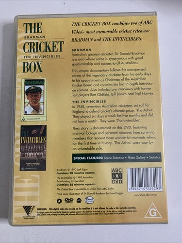 The Cricket Box: Bradman & The Invincibles (DVD, 2000) Region 4 NEW