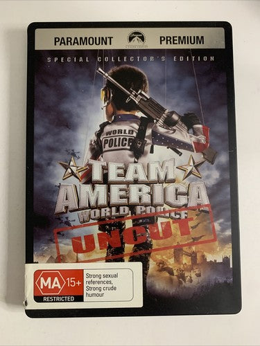 Team America: World Police Uncut (Steelcase Edition, DVD, 2004) Region 4