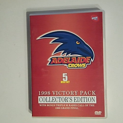 AFL Adelaide Crows 1998 Victory Collector's Pack (DVD, 2011, 5-Disc) All Regions