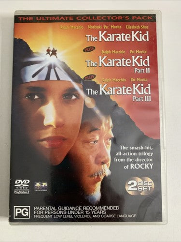 The Karate Kid Trilogy Parts I, II, III (DVD) Ralph Machio, Pat Morita Region 4