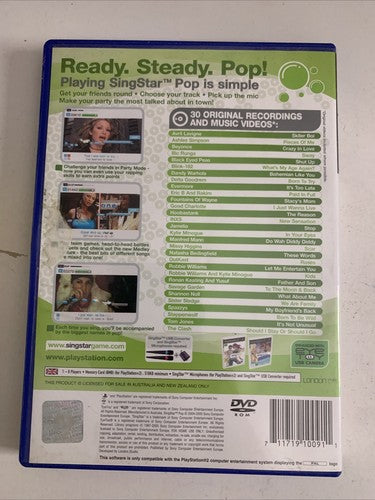 SingStar Pop PS2 Sony PlayStation 2 PAL Karaoke Music Game Complete