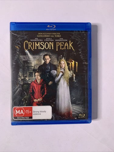 Crimson Peak (Blu-ray, 2015) Tom Hiddleston,  Mia Wasikowska, Jessica Chastain