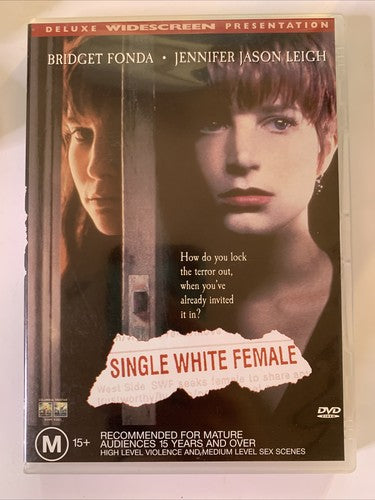 Single White Female (DVD, 1992) Jennifer Jason Leigh, Bridget Fonda Region 4 NEW