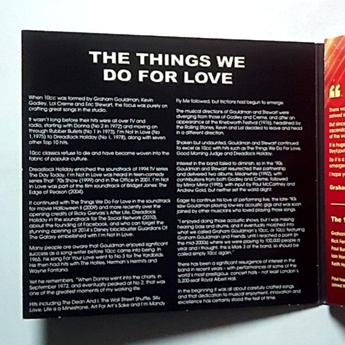 10cc – The Things We Do For Love: The Ultimate Hits And Beyond (CD, 2022 2-Disc)