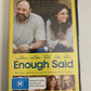 Enough Said (DVD, 2013) James Gandolfini, Julia Louis Dreyfus Region 4 NEW