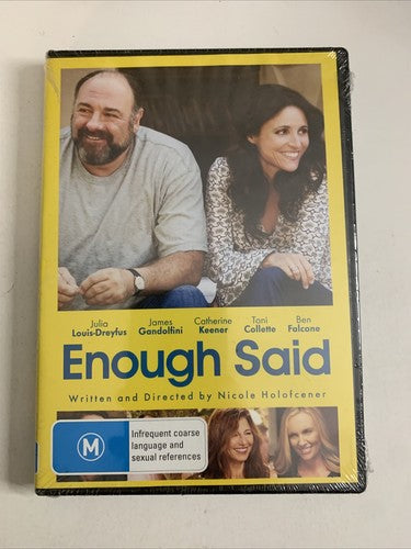 Enough Said (DVD, 2013) James Gandolfini, Julia Louis Dreyfus Region 4 NEW