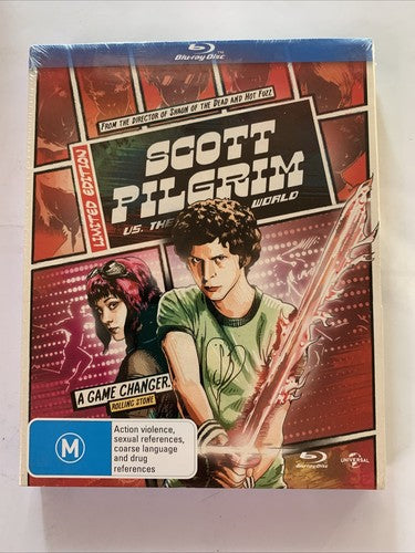 Scott Pilgrim Vs The World (Limited Edition, Blu-ray, 2010) All Regions NEW