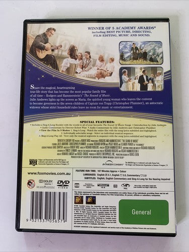 The Sound of Music (DVD, 1965) Christopher Plummer, Julie Andrews  Region 4