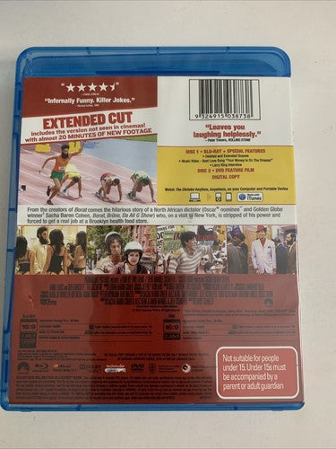 The Dictator (Extended Cut Edition, Blu-ray + DVD, 2012, 2-Disc) Region B &4