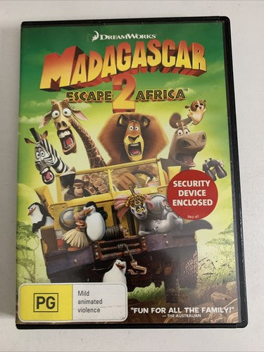 Madagascar 2: Escape 2 Africa (DVD, 2008) Dreamworks Animated Film Region 4